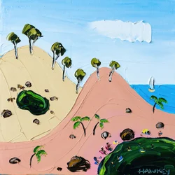 Las animadas colinas de la playa