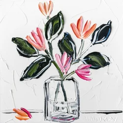 Flores de texturas vibrantes
