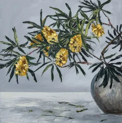 Naturaleza muerta con banksia amarilla