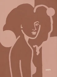 Mujer desnuda minimalista