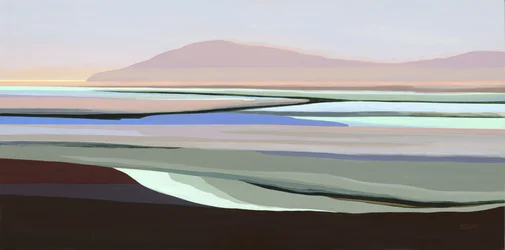 Paisaje abstracto en tonos apagados