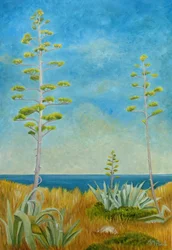 Agave junto al mar