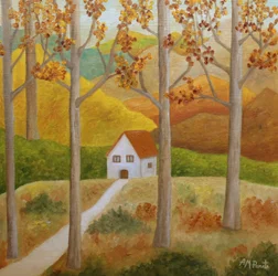 Casa de campo en otoño