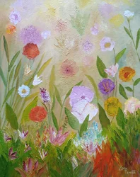 Flores de colores en el jardín