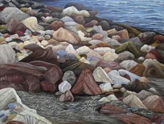 Piedras de playa de colores