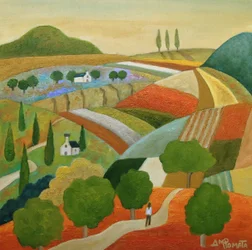 Paisaje toscano lleno de color