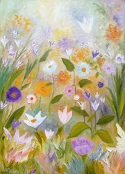 Un campo de flores de ensueño