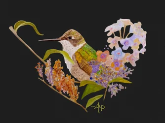 Flores con forma de corazón de colibrí