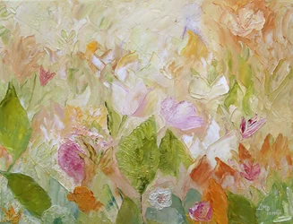 Flores en tonos pastel con textura