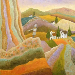 Figura de las colinas de la Toscana