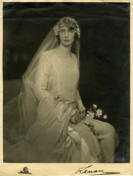 Fotografía de boda de Lady Anne Hunloke (de soltera Cavendish)