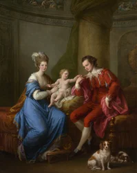 Edward Smith Stanley 1752-1834, Duodécimo Conde de Derby, con su Primera Esposa y su Hijo, c1776