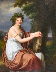 Retrato de una joven vestida de Bacante