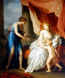 Eufrosina herida por Cupido, quejándose a Venus