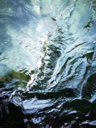 Movimiento fluido azul y verde