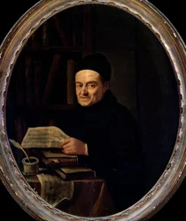 Retrato de Giovanni Battista Martini (Padre Martini) (1706-1784). Pintura de Angelo Crescimbeni. Siglo XVIII. Bolonia, Museo Cívico