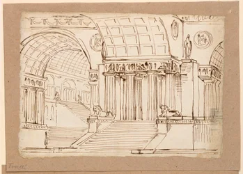 Diseño Escénico, Edificio Antiguo con Bóvedas