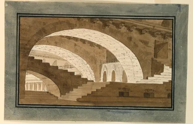 Diseño de escenario, interior del sótano del palacio