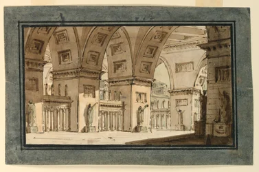 Diseño de escenario, interior del palacio