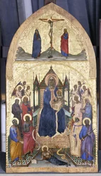 Madonna entronizada con Niño, Ángeles y Santos