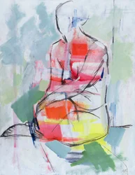 Desnudo sentado