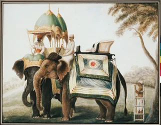 Elefantes con su mahout, c.1815