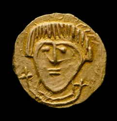 Moneda de Crondall no. 59, moneda anglosajona del tesoro de Crondall, Crondall, Hampshire (oro)