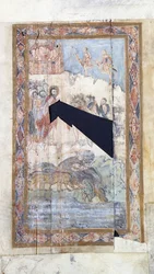 El milagro del gadareno en forma de tira cómica, c.1000 d.C.