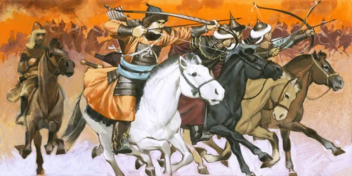 Jinetes mongoles