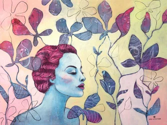 Retrato floral de ensueño