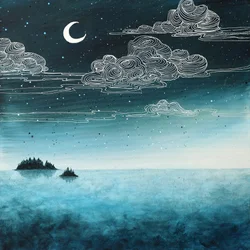 Noche de luna en la isla