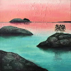 Paisaje de Pink Sky Island