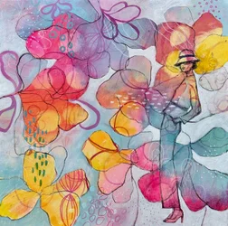 Una musa floral llena de vida