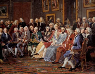 El salón de Madame Geoffrin, detalle