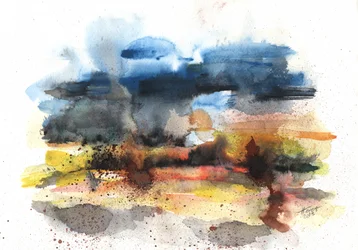 Horizonte abstracto y vibrante