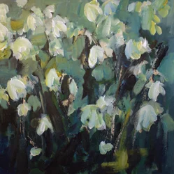 Flores blancas impresionistas