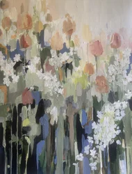 El jardín en tonos pastel florece