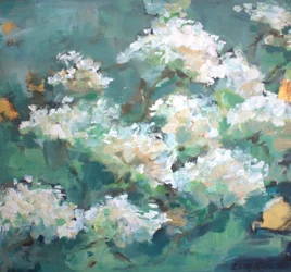 El jardín blanco florece