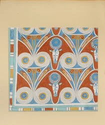 Copia de pintura mural, tumba privada 50 de Neferhotpe, Tebas, siglo XX