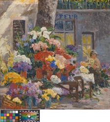 Mercado de flores de Menton (Costa Azul)