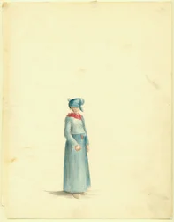 Dibujo de una mujer criolla de Anna Maria Von Phul
