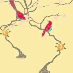 Pájaros en Flor