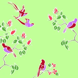 Pájaros en Flor