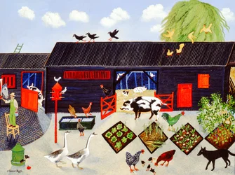 Recogida de judías, 2004 (acrílico)