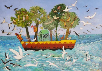 Arca de pájaros (acrílico)