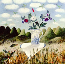 Pájaros en su cielo, 2002 (acrílico)