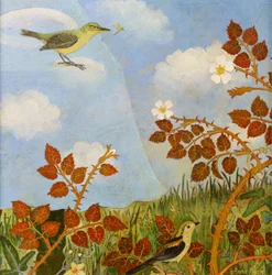 Pájaros en una nube, 2023 (acrílico)