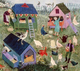 Recogida de huevos, 2003 (acrílico)