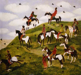 Nómadas, 2001 (acrílico)