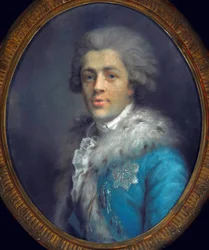 Retrato del Conde Ignacy Potocki (1750-1809). (Retrato del conde Roman Ignacy Franciszek Potocki). Obra de Anna Gault de Saint Germain (Rajecka) (hacia 1760-1832), pastel sobre papel, hacia 1784. Arte polaco